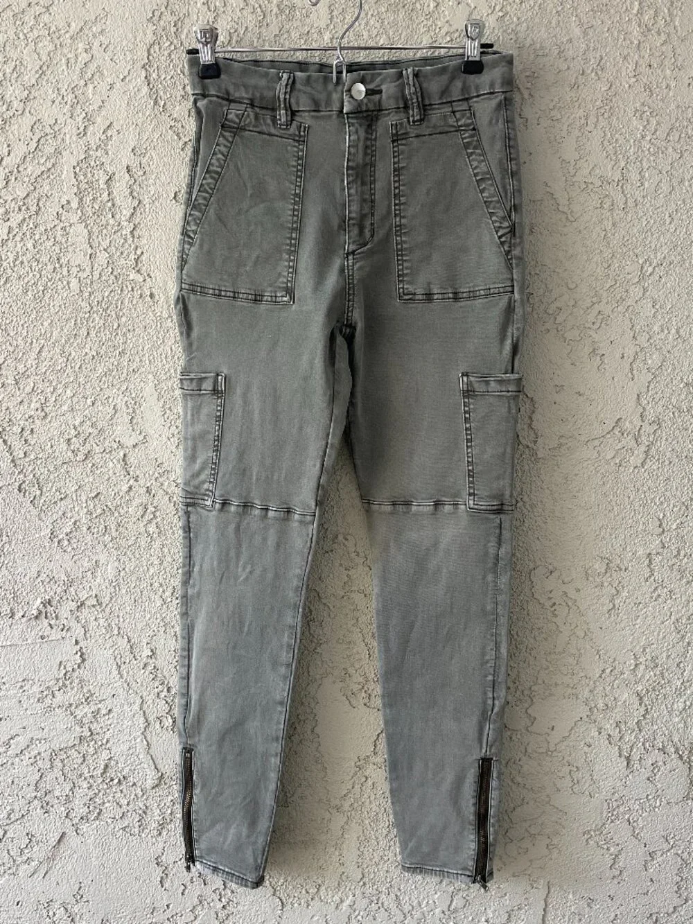 Joe's Jeans The Charlie Utility Olive Green High Rise Skinny Ankle Pants Size 26
